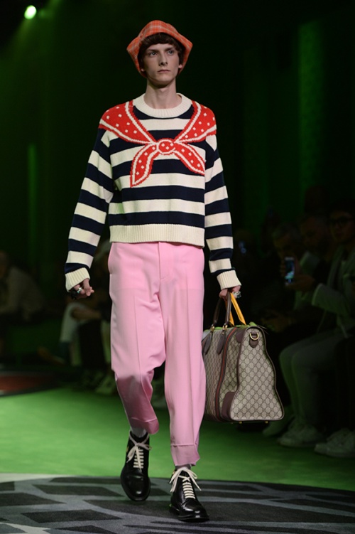 A look from the Gucci runway in Milan (Credit: AFP Photo)